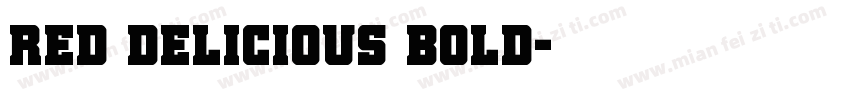 Red Delicious Bold字体转换